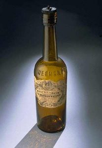 Láhev od bourbonu z 19. století