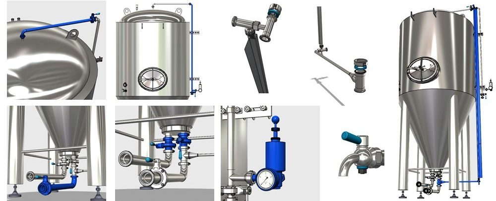 Modulární pivovarské cylindrokónické tanky CCTM