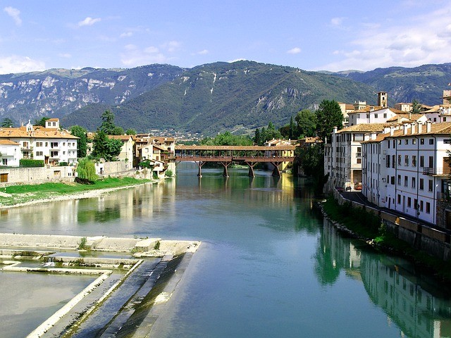 Italské městečko Bassano Del Grappa